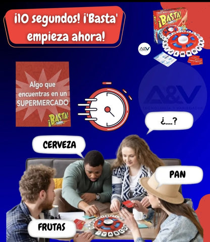 Juego de mesa familiar agilidad mental ¡basta!